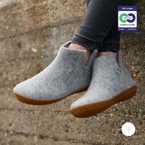 Glerups felted wool boots slippers rubber sole 39